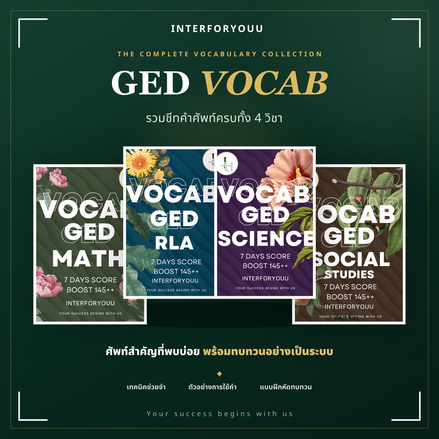 ชุดชีท GED Vocab ครบ 4 วิชา